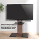 Настільна стійка для телевізора OfficePro TVS605 45"-90" Black/Walnut wood (TVS605) - зображення 11