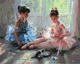 Картина по номерам Балерины с котенком (BS51984) Brushme 40x50 см - изображение 1