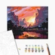 Картина за номерами Яскравий захід сонця в горах (BS51977) Brushme 40x50 см Brushme - зображення 2