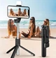 Селфи палка с Bluetooth-пультом трипод для смартфона тринога, LED подсветка, черный "P" (77172348) - изображение 1