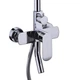Комплект: Душова кабіна DUSEL A511 90х90 Chrome, скло прозоре+ Душова система зі змішувачем DUSEL DALLAS Chrome - зображення 6