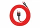 Кабель для iPhone 2м. USB to Lightning 1.5A Cafule, красный Baseus для зарядки и передачи данных (CALKLF-C09) - изображение 4
