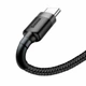 Кабель 1м. USB to Type-C 3A Cafule, Black-Gray Baseus для зарядки и передачи данных (CATKLF-BG1) - изображение 3