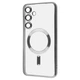 Чехол ударостойкий Wave Metal Color Case with MagSafe + линзы на камеру для Samsung Galaxy S24 FE Silver - изображение 1