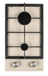 Газовая варочная поверхность Domino Perfelli HGM 31424 IV, бежевая эмалированная на 2 конфорки, газ контроль - изображение 1