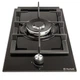 Газовая варочная поверхность Domino Perfelli HGM 31404 BL, черная эмалированная компактная на 1 турбо конфорку - изображение 3
