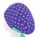 Медицинская шапочка женская HeadwearUniverse универсальная принт Горохи на фиолетовом - изображение 2
