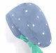 Медицинская шапочка женская HeadwearUniverse универсальная принт Горохи на серо-голубом - изображение 2