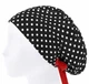 Медицинская шапочка женская HeadwearUniverse универсальная принт Горох белый на чёрном - изображение 3