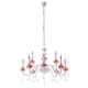 Люстра классическая Flora XN002/8+4 с цветочным декором из керамики белая (21-81-XN002/8+4) - изображение 1