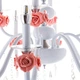 Люстра классическая Flora XN002/8+4 с цветочным декором из керамики белая (21-81-XN002/8+4) - изображение 3