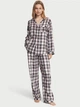 Жіноча піжама (Штани+сорочка) Victoria's Secret Flannel XL Сіра - зображення 1