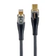 Кабель Hoco U121 Gold standard Transparent Discovery Edition PD charging data cable iP Black - зображення 1
