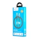 Кабель Hoco U121 Gold standard Transparent Discovery Edition PD charging data cable iP Black - зображення 2
