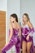 Пижама женская четверка халат майка шорты брюки Tina Collection S розовый - изображение 2