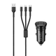 Автомобільний зарядний пристрій Remax RCC236 Vanguard Series 2.4A 3-in-1 Charging Cable чорний - зображення 1