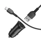 Автомобільний зарядний пристрій Hoco Z39 QC3.0 Type-C 2USB Чорний - зображення 3