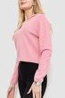 Кофта женская на молнии с капюшоном, цвет розовый, 244R008, S-L - изображение 3