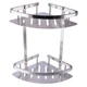 Полка настенная GLOBUS LUX SS8422 305мм 2-х ярусная угловая округлая из нержавеющей стали сатин 000021391 - изображение 1