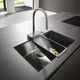 Коландер для кухонной мойки HANSGROHE F14 190x426x123мм пластиковая черная 40963000 - изображение 4
