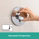Внешняя часть смесителя без скрытой части HANSGROHE ShowerSelect Comfort S хром латунь 155мм 15562000 - изображение 3