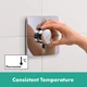 Зовнішня частина змішувача без прихованої частини HANSGROHE ShowerSelect Comfort Q хром латунь 155x155мм 15583000 - зображення 3
