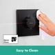 Внешняя часть смесителя без скрытой части HANSGROHE ShowerSelect Comfort E черный латунь 155x155мм 15574670 - изображение 6