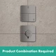 Зовнішня частина змішувача без прихованої частини HANSGROHE ShowerSelect Comfort Q хром латунь 155x155мм 15588000 - зображення 6