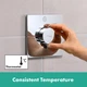 Зовнішня частина змішувача без прихованої частини HANSGROHE ShowerSelect Comfort E хром латунь 155x155мм 15571000 - зображення 3