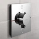 Внешняя часть смесителя без скрытой части HANSGROHE ShowerSelect Comfort E хром латунь 155x155мм 15572000 - изображение 8