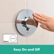 Внешняя часть смесителя без скрытой части HANSGROHE ShowerSelect Comfort S хром латунь 155мм 15554000 - изображение 5