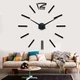 Великий настінний годинник Чорний 3D black DIY Clock 70-150 см (SH778052) - зображення 2