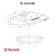 Вытяжка кухонная настенная плоская шириной 50 см Perfelli PL 5124 I LED, нержавеющая сталь - изображение 8