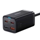 Зарядное устройство Baseus GaN3 Pro Desktop Fast Charger 2C+2U 65W(Cable Type-C 100W 1m) Black (CCGP040101) - изображение 1