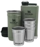 Подарунковий набір Stanley Adventure Hammertone Green: 2 фляги та 4 чарки (6348423) - зображення 1