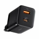 Сетевое зарядное устройство 1Type-C+1USB на 30W с быстрой зарядкой QC+PD блок питания черный Baseus (CCSUPP-E01) - изображение 2