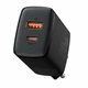 Сетевое зарядное устройство 1Type-C+1USB с быстрой зарядкой на 20W QC+ PD, блок питания Compact Quick Charger черный, Baseus (CCXJ-B01) - изображение 1