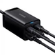 Сетевой фильтр (удлинитель) EU розетка+2USB+2Type-C + кабель 2Type-C с быстрой зарядкой GaN3 Pro 100W, Baseus (PSZM000401) - изображение 5