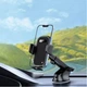 Автомобільний тримач для телефону Автотримач Proove Longway Plaid Suction Type Car Mount Чорний - зображення 2