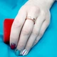 Кольцо с кубическим цирконом в форме бриллианта "Золотая классика" Xuping Jewelry медзолото 18К размер 20 мм (9730) - изображение 3