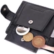 Мужской маленький бумажник из натуральной кожи с монетницей ST Leather Черный (bg224fash63) - изображение 11