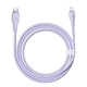 Кабель зарядний Baseus Pudding Series Lightning 20Вт 1.2м Purple - зображення 4