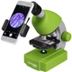 Микроскоп Bresser Junior 40x-640x Green с набором для опытов и адаптером для смартфона (8851300B4K000) - изображение 1