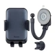 Холдер Hoco H27 Rock push-type car holder (center console) Black Gray - изображение 3