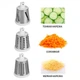 Овощерезка Tabletop Drum Grater Kitchen Master красный с насадками ручная терка для овощей и фруктов для кухни многофункциональная механическая универсальная для картошки фри мультислайсер универсальный мелкая нарезка измельчитель овощерезки - изображение 3