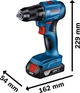 Дриль-шуруповерт BOSCH Professional GSR185-LI, безщітковий, 2 АКБ, кейс (0.601.9K3.000) - зображення 6