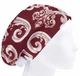 Медицинская шапочка женская HeadwearUniverse универсальная принт Вензеля на бордо - изображение 1