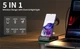 Беспровдная зарядная док-станция Magsafe 5 в 1, 15 Вт с часами и RGB подсветкой для iPhone. Apple Watch, Airpods+ блок питания Foneng K300 18W - изображение 5