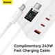 Адаптер зарядное сетевое Baseus 140W GaN5 Pro Fast Charger + C to C кабель (CCGP100202) - изображение 6
