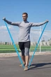 Стрічка-еспандер для фітнесу та реабілітації PowerPlay 4112 0.4мм MediBand Light Синя (6.8 кг) - изображение 7